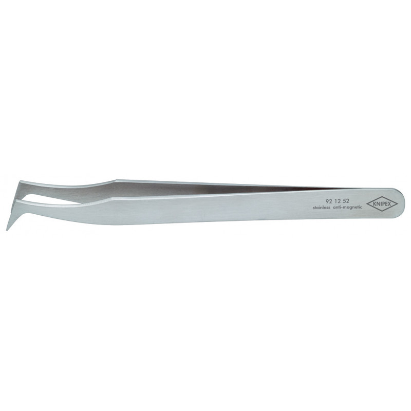 Brucelle de précision 120mm coudée 85° - Pointue - Acier Inox antimagnétique - KNIPEX | 92 12 52