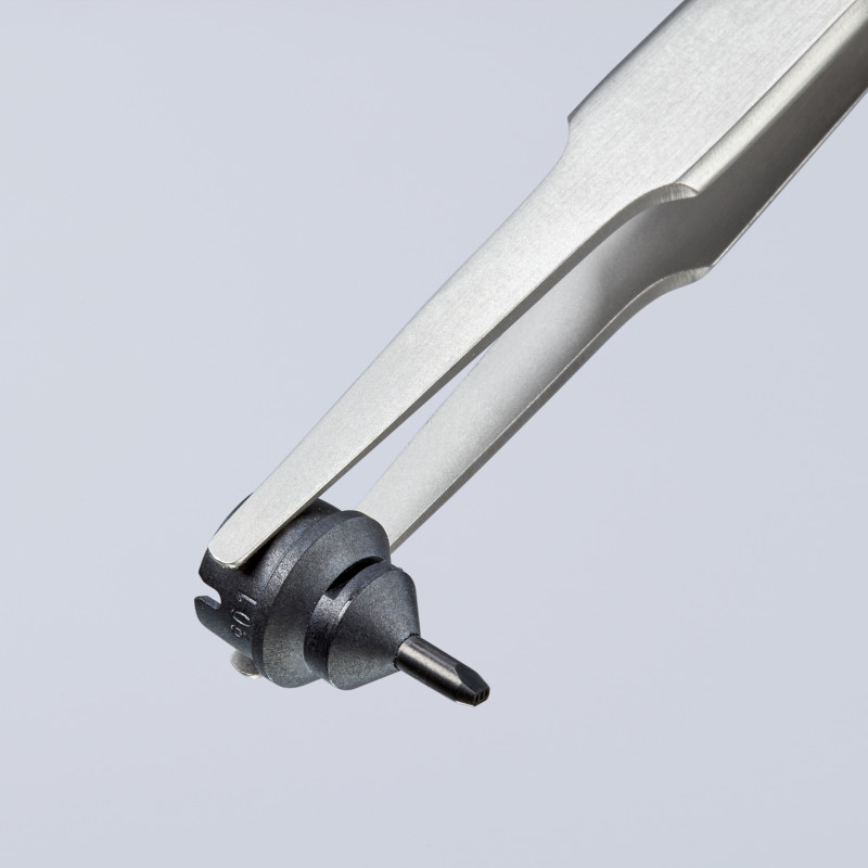Brucelle de précision 120mm droite - Forme ronde effilée - Acier inoxydable - KNIPEX | 92 52 23