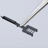 Brucelle de précision 120mm droite - Pointes rondes - Acier chromé - KNIPEX | 92 64 43