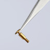 Brucelle de précision 130mm droite - Pointue - Acier inoxydable antimagnétique - KNIPEX | 92 22 04