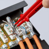Brucelle de précision 150mm coudée 45° - Isolée 1000V - Pointue - Acier chromé - KNIPEX | 92 37 64