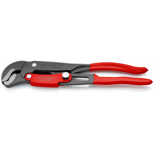 Clé serre-tubes en "S" 330mm - Gainée PVC - Réglage par bouton - Capacité 42mm - KNIPEX | 83 61 010