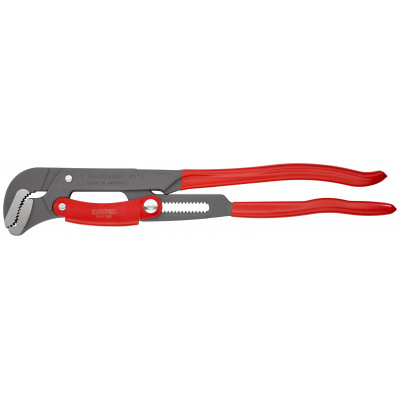 Clé serre-tubes en "S" 560mm - Gainée PVC - Réglage par bouton - Capacité 70mm - KNIPEX | 83 61 020