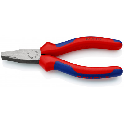 Pince à becs courts et plats - 140mm - Gainage bi-matière - Tête polie - KNIPEX | 20 02 140