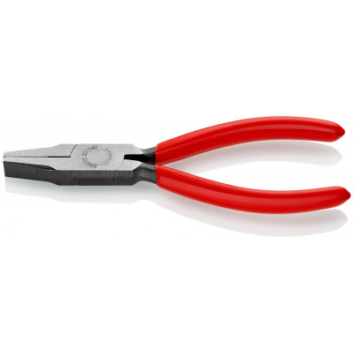 Pince à becs courts et plats - 140mm - Gainage PVC - Tête polie - KNIPEX | 20 01 140