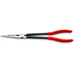 Pince à becs extra longue 280mm - Droite - Tête polie - Gainage PVC - KNIPEX | 28 71 280