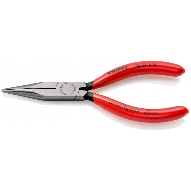 Pince à becs longs demi-ronds 140mm - Gainage PVC - Tête polie - KNIPEX | 30 21 140
