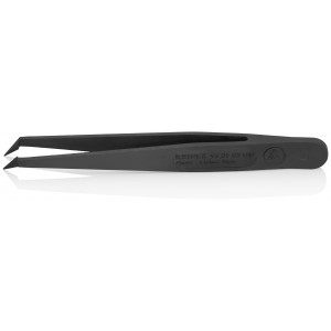 Pince brucelle en plastique 115mm ESD extrémités coudées - KNIPEX | 92 09 03 ESD