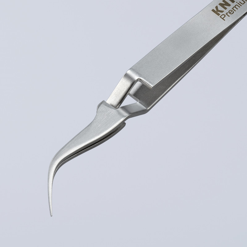 Pince brucelle inox croisée 115mm coudée - KNIPEX | 92 91 03