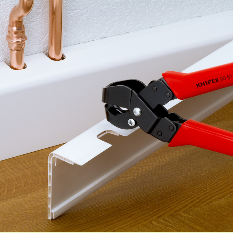 Pince Emporte-Pièce Knipex 250 Mm - Pour Encoches Plinthes Électriques, Brunie