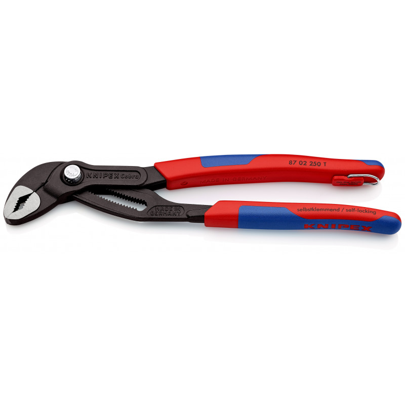 Pince multiprise Cobra® 250mm - Gainage bi-matière - Œillet antichute - KNIPEX | 87 02 250 T