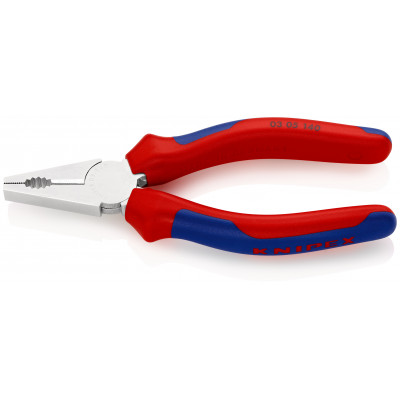Pince universelle 140mm avec tranchant - Gainage bi-matière - Chromée - KNIPEX | 03 05 140