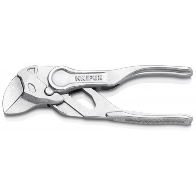 Pince-clé XS pince et clé à la fois chromée 100 mm - KNIPEX | 86 04 100 BK