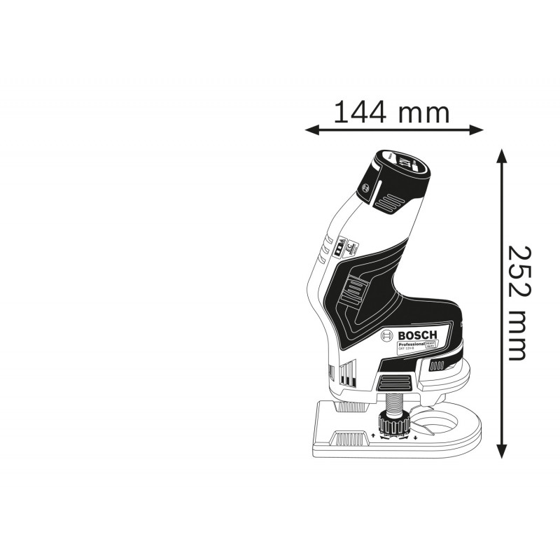 Affleureuse gkf 12v-8 solo carton - BOSCH | 0 601 6B0 002