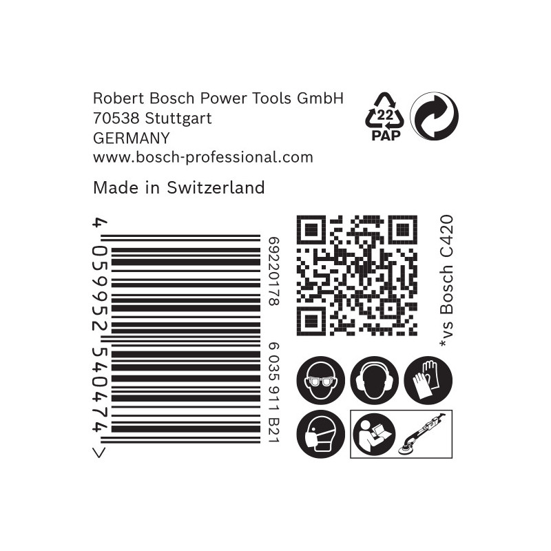 25 disques abrasifs excentriques bois et peinture net M480 EXPERT Ø225 G120 - BOSCH | 2 608 900 709