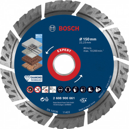 Disque diamant Multi-materiaux EXPERT 150 x22.23x2.4x12mm - BOSCH | 2 608 900 661