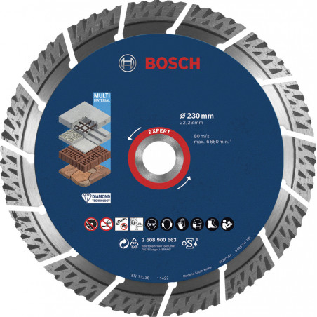 Disque diamant Multi-materiaux EXPERT 230x22.23x2.4x15mm - BOSCH | 2 608 900 663