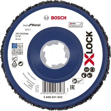 X-LOCK Disque nettoyage 125mm - BOSCH | 2 608 621 833