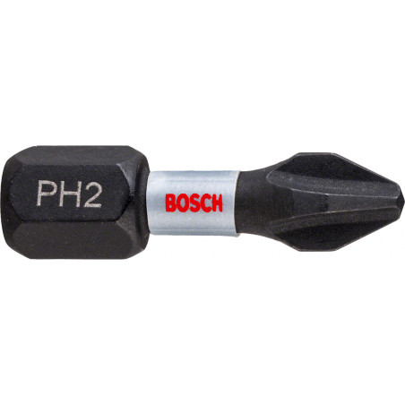 2 embouts de vissage qualité Impact PH2 emmanchement hexagonal 25mm - BOSCH | 2 608 522 403