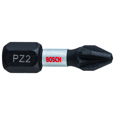 2 embouts de vissage qualité Impact PZ2 emmanchement hexagonal 25mm - BOSCH | 2 608 522 401