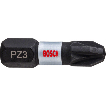 2 embouts de vissage qualité Impact PZ3 emmanchement hexagonal 25mm - BOSCH | 2 608 522 402