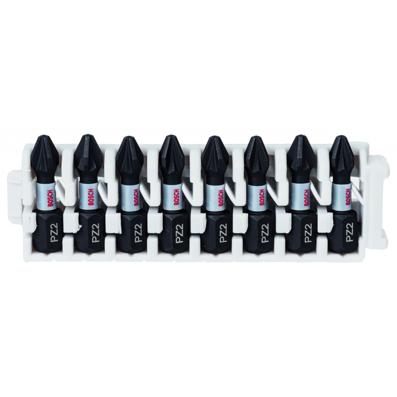Kit 8 Embouts de vissage qualité Impact 8xPZ2 25mm - BOSCH | 2 608 522 325