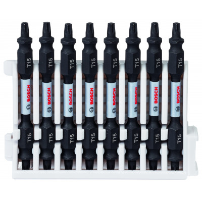 Kit 8 Embouts de vissage qualité Impact double tête 8xT15 65mm - BOSCH | 2 608 522 342