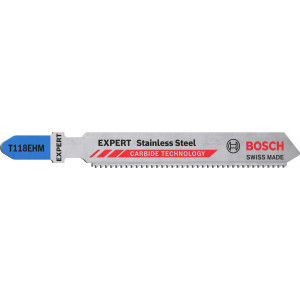 3 Lames scie sauteuse EXPERT Carbure Inox 83mm T118EHM - BOSCH | 2 608 900 562