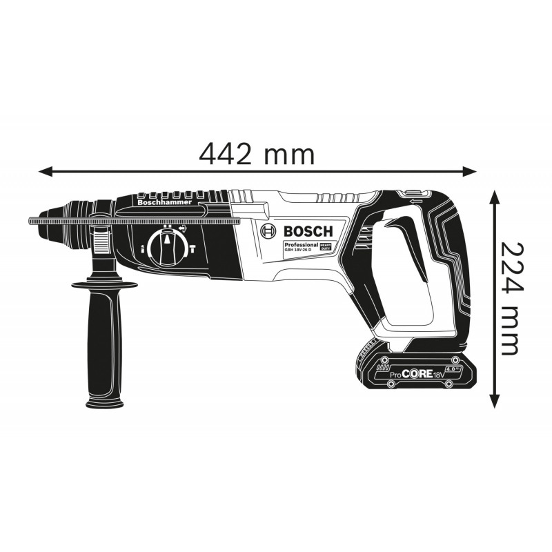 Perforateur sds-plus gbh 18v-26d solo carton - BOSCH | 0 611 916 001