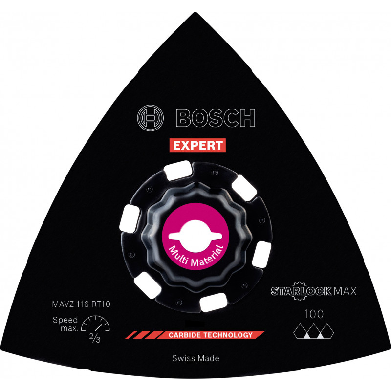 Plateau de ponçage EXPERT StarlockMax Carbure Multimaterial 116mm MAVZ116RT1 - BOSCH | 2 608 900 051