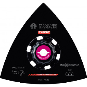 Plateau de ponçage EXPERT StarlockMax Carbure Multimaterial 116mm MAVZ116RT6 - BOSCH | 2 608 900 054