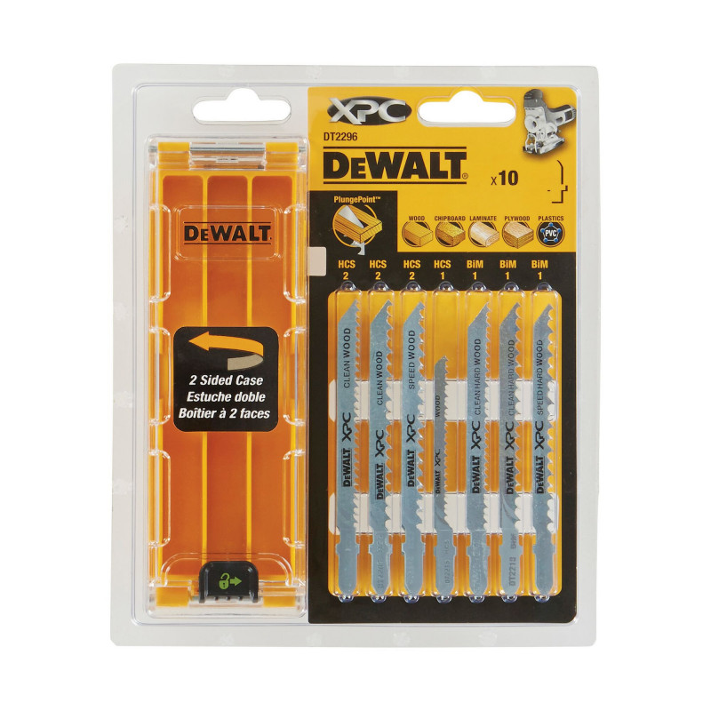 Coffret Plastique de 10 Lames Xpc Hcs Bim Pour Bois - Dewalt | DT2296