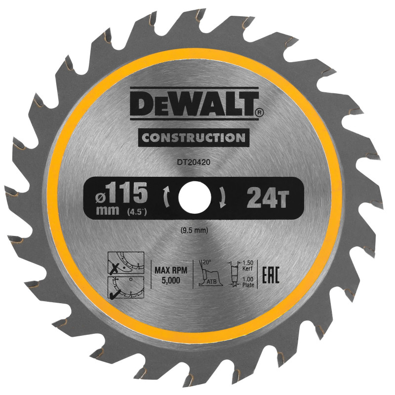 Lame de Scie Circulaire Sans Fil Construction - Dewalt | DT20420