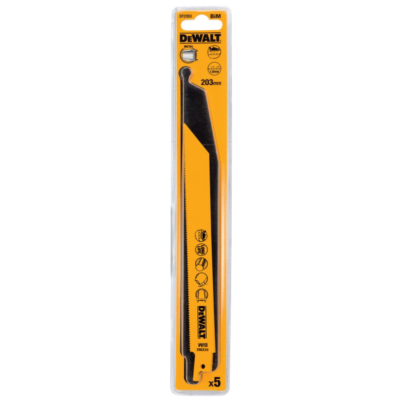 Lame de Scie Sabre Bim Pour La Coupe Du Métal 203mm - Dewalt | DT2353