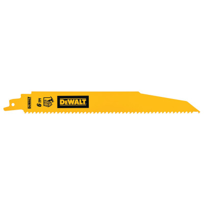 Lame de Scie Sabre Démolition Pour Le Bois 228mm / 6TPI - Dewalt | DT90381