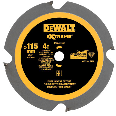 Lame pour Scie Circulaire Portative Denture Diamant 15X9.5mm 4 Dents - Dewalt | DT20421