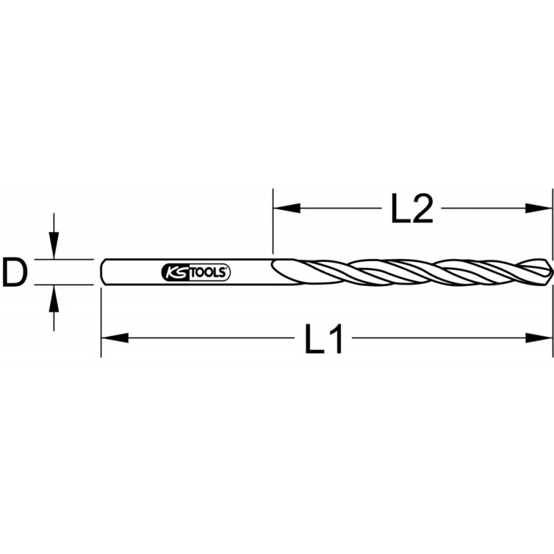Lot de 5 forets HSS laminés en métal, Ø10,0 mm KS Tools | 330.1100