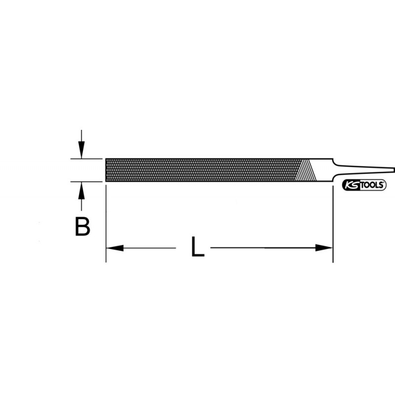 Lime plate douce sans manche, L.250 mm KS Tools | 161.0016