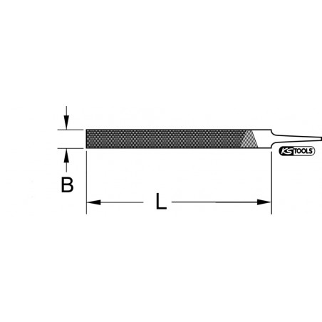 Lime plate bâtarde sans manche , L.300 mm KS Tools | 161.0027