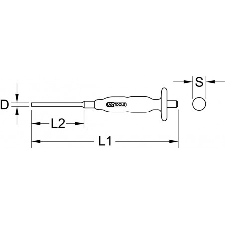 Chasse goupille 10mm L 225mm KS Tools | 156.0010