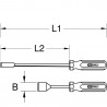 Grattoir emmanché, désaxé de 10° 25x200mm - KS Tools | 907.2232