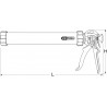 Pistolet à silicone KS - pour cartouches 600 ml et poches - 15" - KS Tools | 980.3000