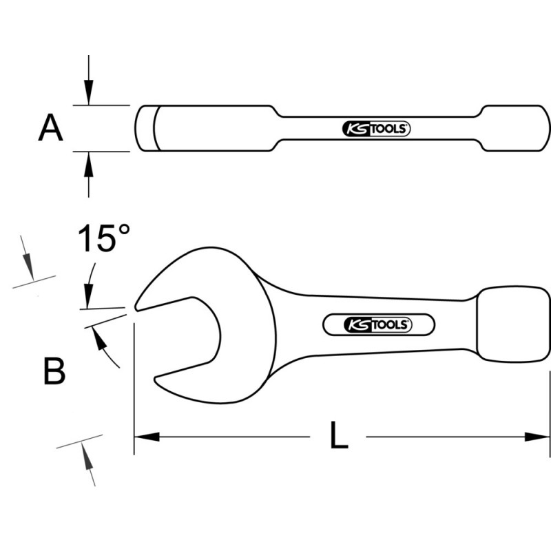 Clé à fourches à frapper, 70 mm KS Tools | 517.0170