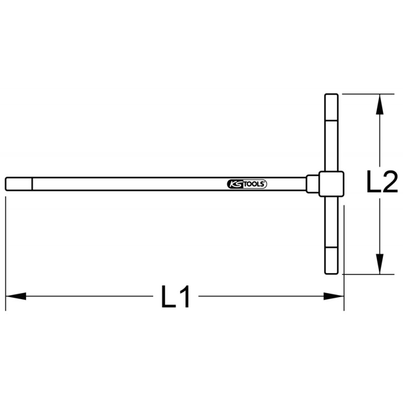 Clé mâle à poignée en T TORX®, T45 KS Tools | 158.5208
