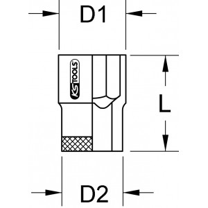 Douille TITANplus 6 pans 3/8'', 10mm KS Tools | 965.3810