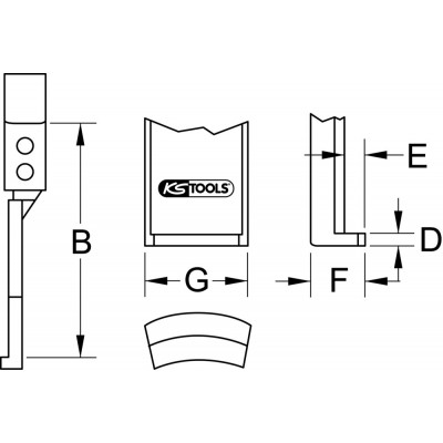 Griffes en acier pour extracteur 120 mm KS Tools | 615.4302