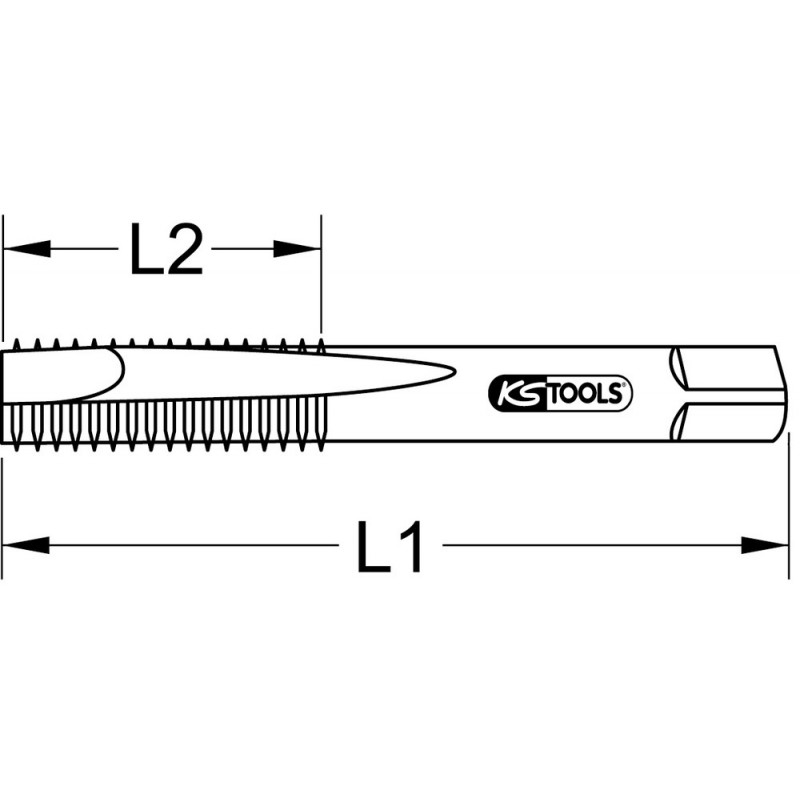Jeu de 2 tarauds à main HSS, MF18 KS Tools | 331.1120