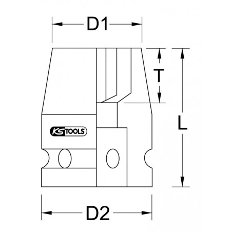 Douille à chocs 6 pans 1/2'', 1.1/8'' KS Tools | 515.0052