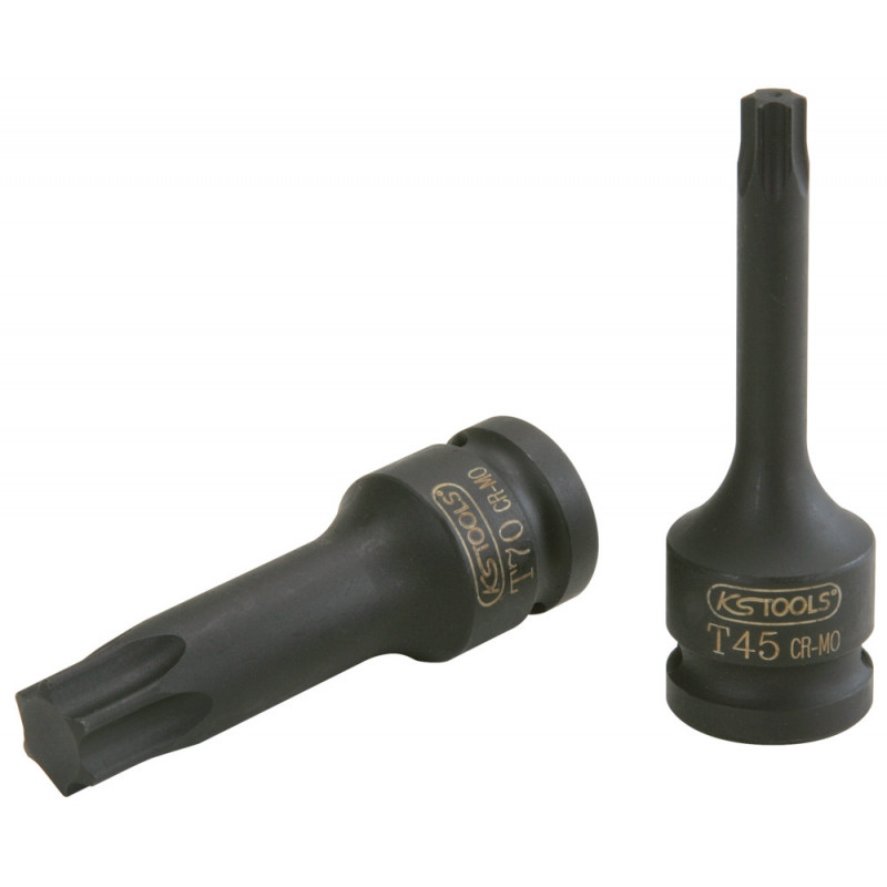 Douille Longue Choc TORX T80 1/2 - Chrome Molybdène KS Tools - Pour Clés à Choc Professionnelles