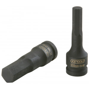 Douille mâle à chocs 6 pans 1/2'', L.75 mm - 10 mm KS Tools | 911.0928